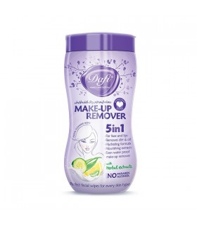 دستمال مرطوب پاک کننده‌ی آرایش دافی مدل 5 در 1 | بسته 70 عددی