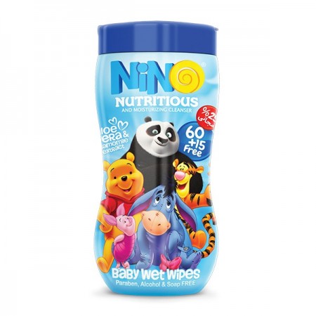 دستمال مرطوب کودک انیمیشن نینو | قوطی 75 عددی