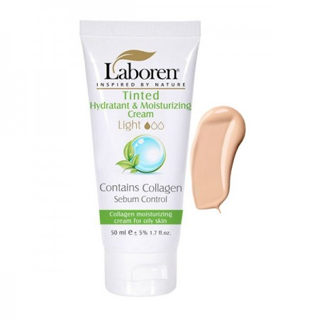 کرم آبرسان رنگی حاوی کلاژن لابورن مناسب پوست چرب