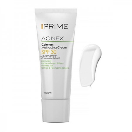 کرم مرطوب کننده بی رنگ SPF 30 پریم مدل Acnex