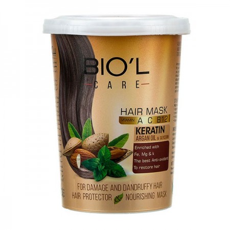 ماسک مو بادام و نعناع داخل حمام بیول کاسه‌ای 500 میلی لیتر