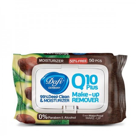 دستمال مرطوب پاک کننده آرایش دافی حاوی کوآنزیم کیوتن | بسته 50 عددی
