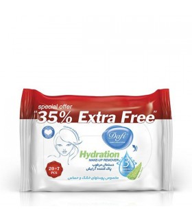 دستمال مرطوب پاک کننده آرایش دافی مدل اکسترا | بسته 27 عددی