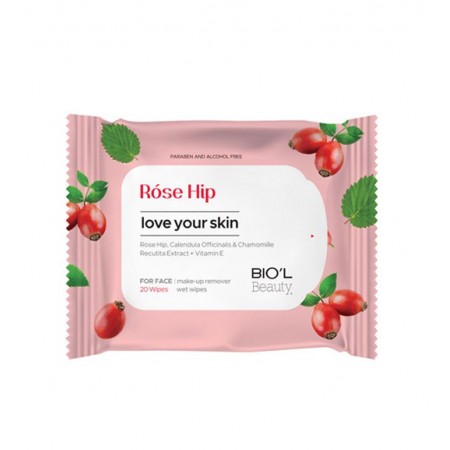 دستمال مرطوب پاک کننده آرایش صورت رز هیپ بیول مناسب پوست مختلط