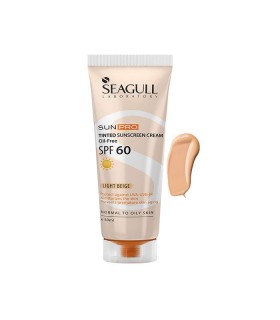 کرم ضد آفتاب رنگی بژ روشن SPF 60 فاقد چربی سی گل
