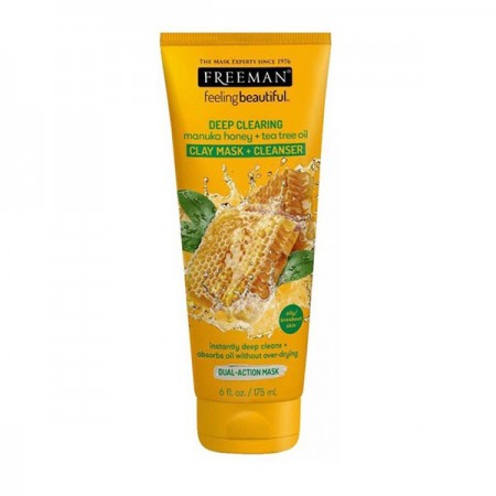 ماسک صورت خاک رسی و پاکسازی کننده عسل مانوکا و روغن درخت چای