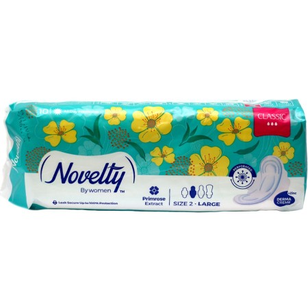 نوار بهداشتی ناولتی بزرگ بسته 8 عددی سایز 2 حاوی عصاره بنفشه مغربی و زینک اکساید