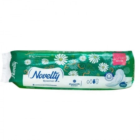 نوار بهداشتی پنبه‌ای ناولتی بسته 8 عددی سایز 3 خیلی بزرگ حاوی عصاره بابونه و زینک اکساید