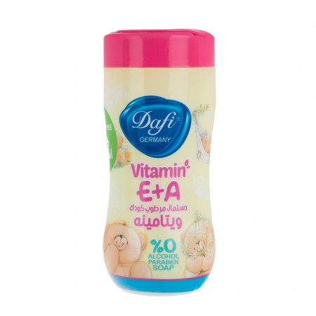 دستمال مرطوب کودک ویتامینه دافی | بسته‌ 70 عددی