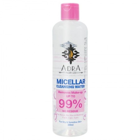 میسلار واتر پاک کننده آرایش و آلودگی آدرا مناسب پوست های خشک