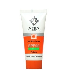 کرم ضد آفتاب SPF 90 بی رنگ آدرا