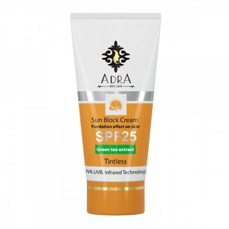 کرم ضد آفتاب SPF 25 بی رنگ آدرا