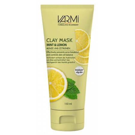 ماسک خاک رسی نعناع و لیمو وارمی