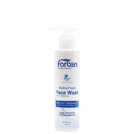 ژل شستشوی صورت فاربن حاوی روغن آرگان مناسب پوست خشک و معمولی