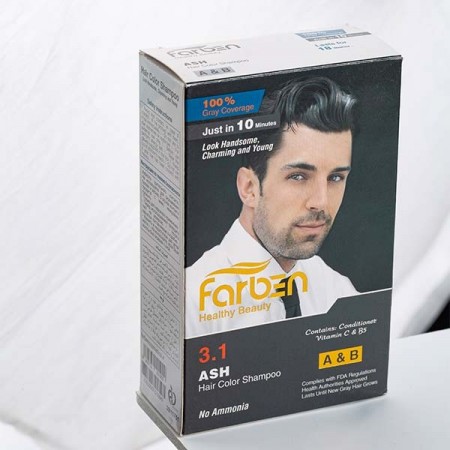 شامپو رنگ خاکستری مردانه فاربن