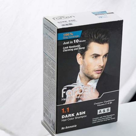 شامپو رنگ خاکستری تیره مردانه فاربن
