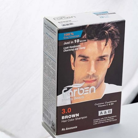 شامپو رنگ قهوه ای مردانه فاربن