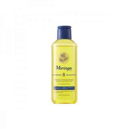 شامپو حجم دهنده و انرژی بخش مورینگا امو مناسب موهای معمولی و نازک کد 8