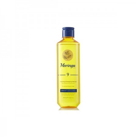 شامپو حجم دهنده و انرژی بخش مورینگا امو مناسب پوست سر خشک و حساس کد 9 حجم 400 میلی لیتر