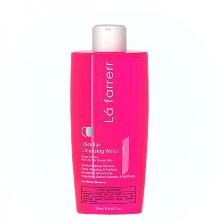 میسلار واتر پاک کننده آرایش و صورت لافارر مناسب پوست چرب و معمولی