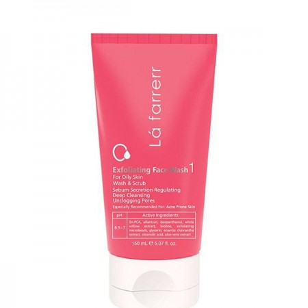 ژل شستشوی لایه بردار صورت لافارر مناسب پوست چرب و مستعد آکنه