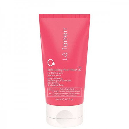 ژل شستشوی لایه بردار صورت لافارر مناسب پوست معمولی