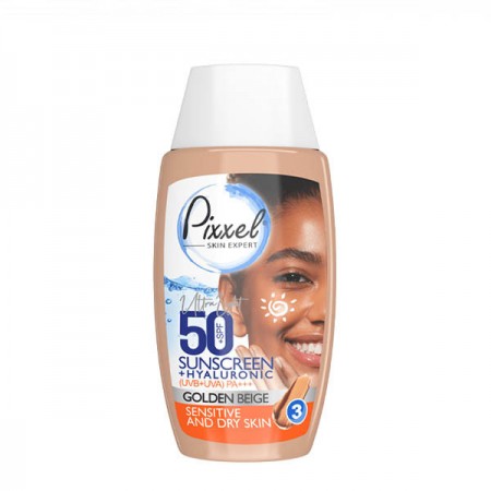 کرم ضد آفتاب رنگی پیکسل SPF +50 مناسب پوست خشک تا نرمال و حساس