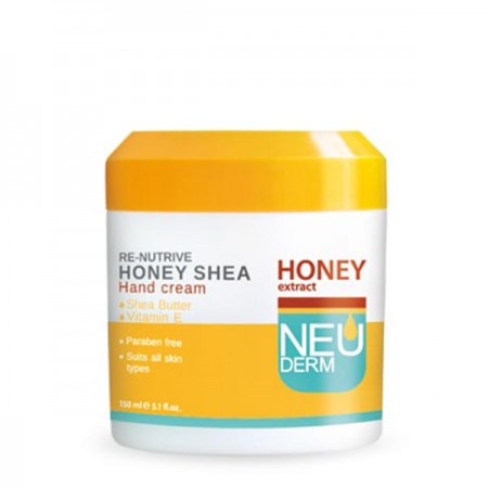 کرم دست Re-Nutrive نئودرم کاسه ای حاوی عسل و شی باتر