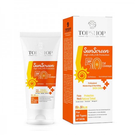 کرم ضد آفتاب بی رنگ تاپ شاپ SPF 50