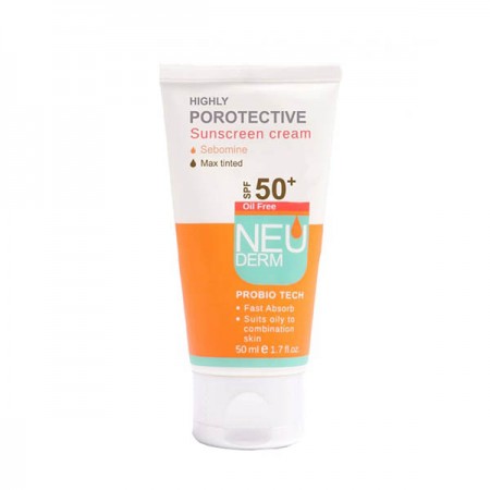 کرم ضد آفتاب رنگی فاقد چربی نئودرم مناسب پوست مختلط و چرب SPF +50