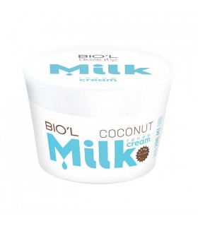 کرم مرطوب کننده شیر و نارگیل بیول مناسب پوست نرمال تا خشک