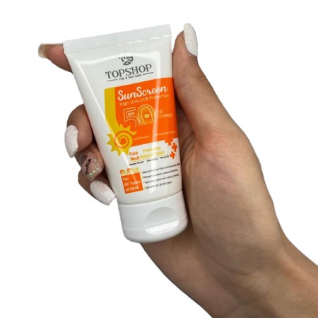کرم ضد آفتاب بی رنگ تاپ شاپ SPF 50