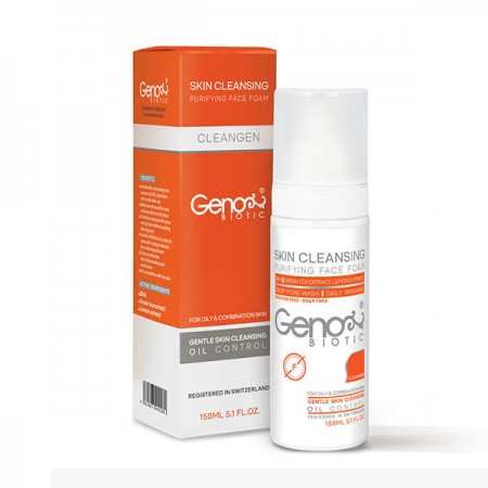 فوم شستشوی صورت ژنوبایوتیک مناسب پوست چرب و مختلط