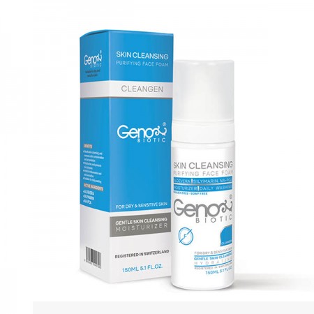 فوم شستشوی صورت ژنوبایوتیک مناسب پوست خشک و حساس