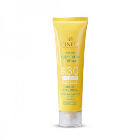 کرم ضد آفتاب بی رنگ و مینرال سينره SPF 30 مناسب پوست نازک، حساس و کودکان