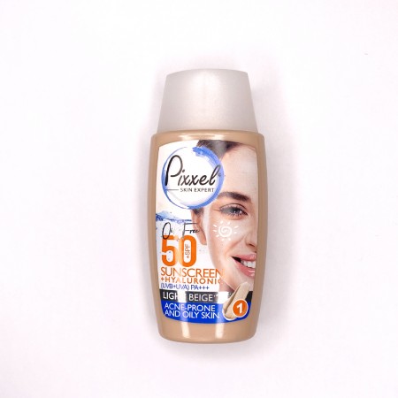 کرم ضد آفتاب رنگی پیکسل SPF +50 مناسب پوست چرب و جوش دار و مختلط