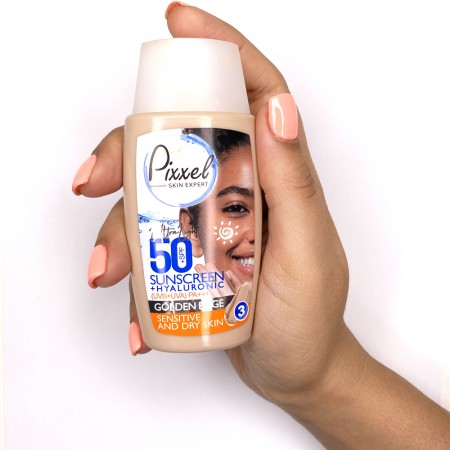 کرم ضد آفتاب رنگی پیکسل SPF +50 مناسب پوست خشک تا نرمال و حساس