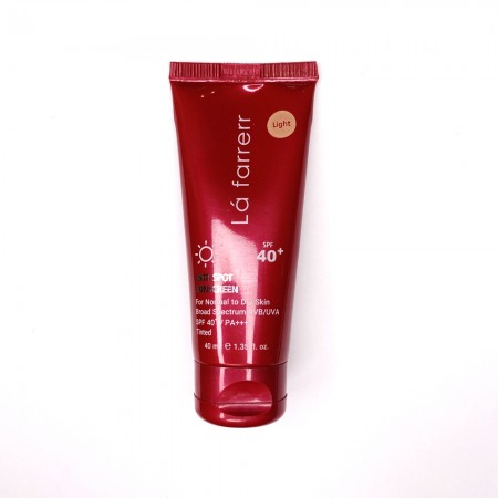 کرم ضد آفتاب رنگی ضد لک لافارر مناسب پوست خشک و معمولی SPF 40