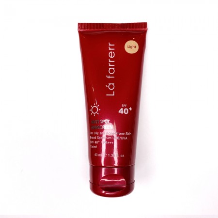کرم ضد آفتاب رنگی ضد لک لافارر مناسب پوست چرب و مستعد آکنه SPF 40