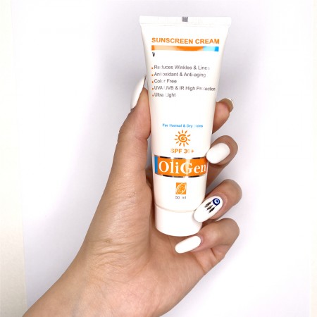 کرم ضد آفتاب بی‌رنگ مخصوص پوست خشک و معمولی الی ژن