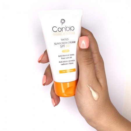 کرم ضد آفتاب رنگی کانبیو SPF +50 مناسب پوست چرب و مستعد آکنه
