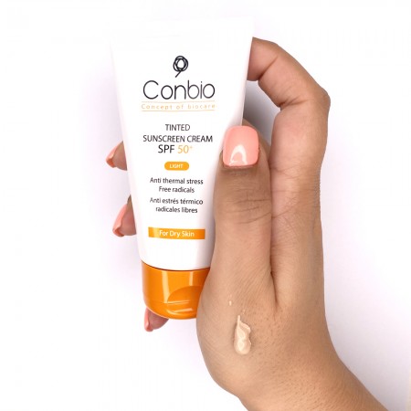 کرم ضد آفتاب رنگی کانبیو SPF +50 مناسب پوست خشک