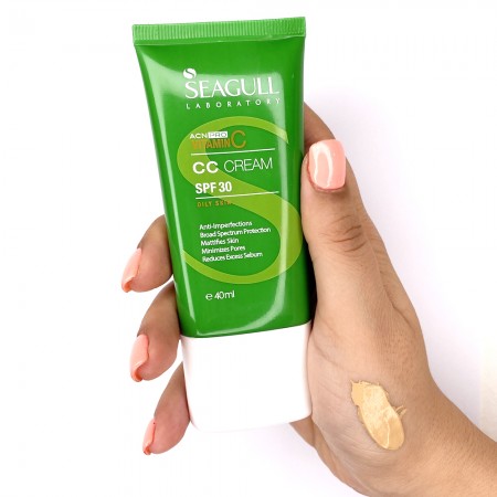 CC کرم رنگی پوست چرب SPF30 سی گل