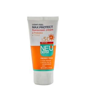 کرم ضد آفتاب رنگی فاقد چربی Max Protect نئودرم SPF 50