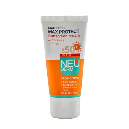 کرم ضد آفتاب رنگی فاقد چربی Max Protect نئودرم SPF 50