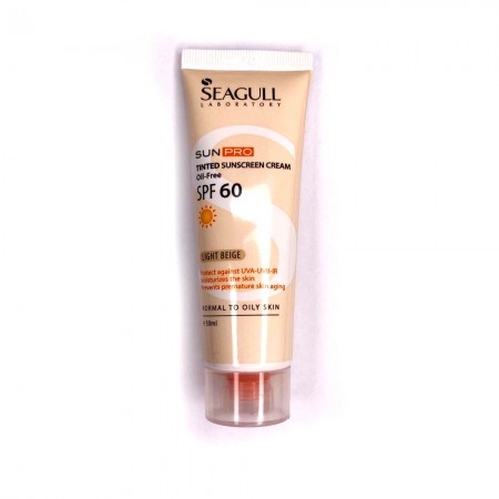 کرم ضد آفتاب رنگی بژ روشن SPF 60 فاقد چربی سی گل