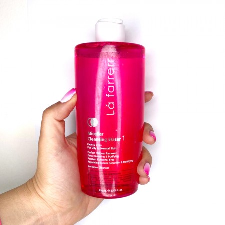 میسلار واتر پاک کننده آرایش و صورت لافارر مناسب پوست چرب و معمولی