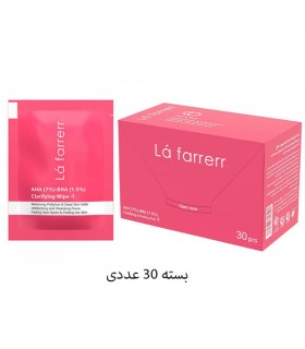 پد پاکسازی کننده و لایه بردار لافارر حاوی AHA 7% و BHA 1/5% بسته 30 عددی