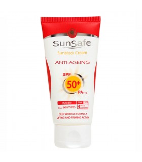 کرم ضد آفتاب بی رنگ ضد چروک سان سیف SPF50