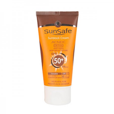 کرم ضد آفتاب فاقد چربی بی رنگ سان سیف SPF50